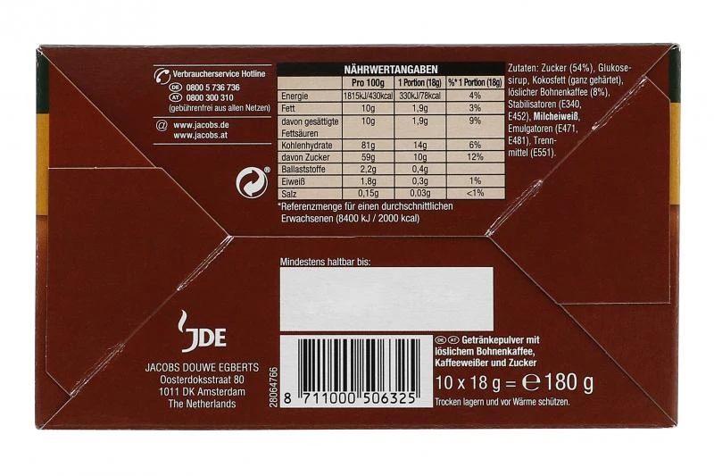 Jacobs Kaffeespezialitäten 3 In 1 4 Jacobs Kaffeespezialitäten 3 In 1 – Bild 2