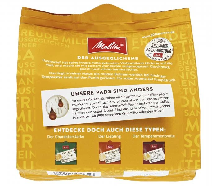 Melitta Harmonie Mild Kaffeepads 5 Melitta Harmonie Mild Kaffeepads – Bild 3